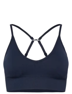 Seamless Ribbed Strap Sports Bra - Sports-bh'er