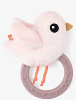 Sensory rattle w/teether Birdee Powder - Bidelegetøj