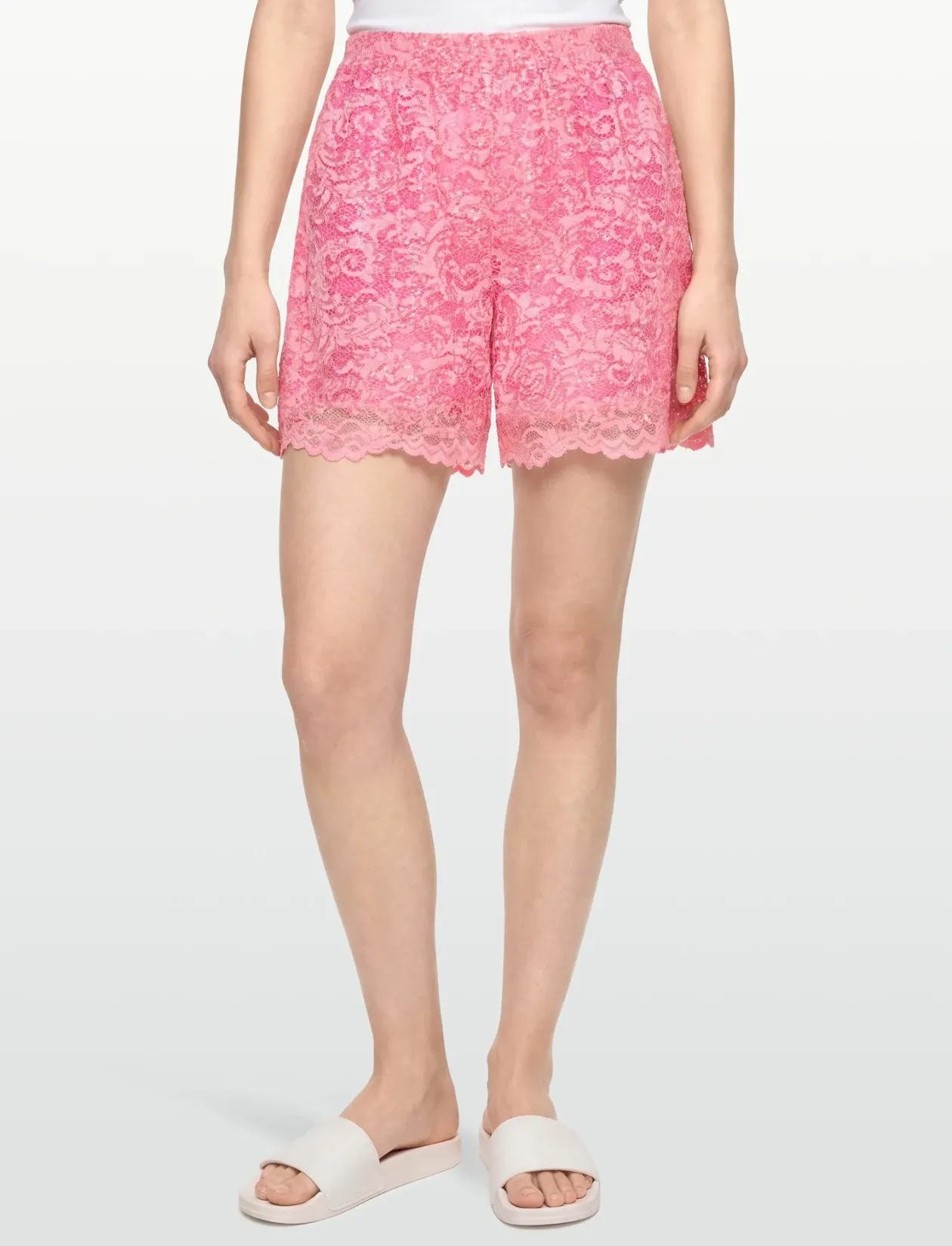 Sequined Lace Shorts - Casual shorts
