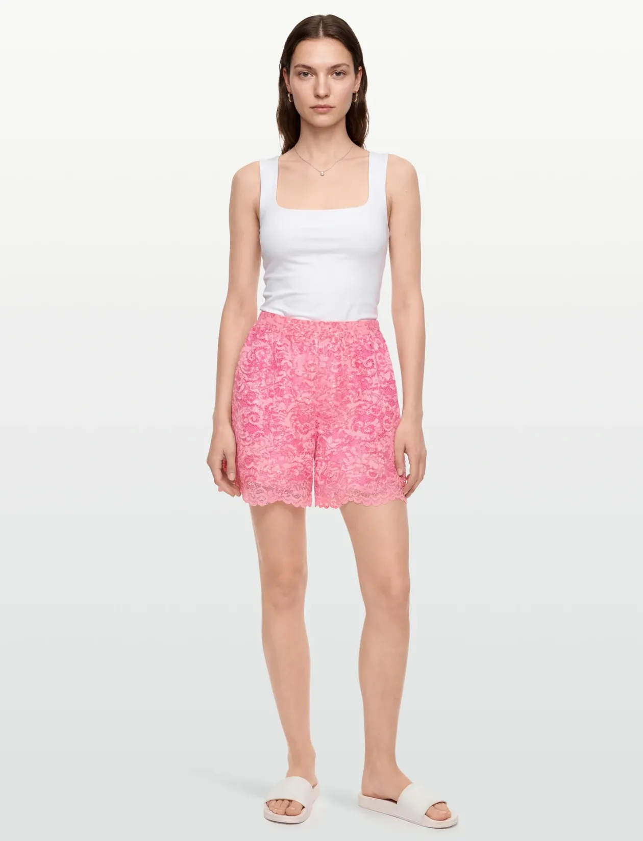 Sequined Lace Shorts - Casual shorts
