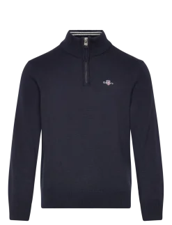 Shield Cotton Half Zip Sweater - Sweatshirts