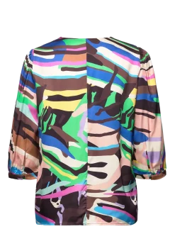 Shirt in multicolor zebra print - Langærmede bluser