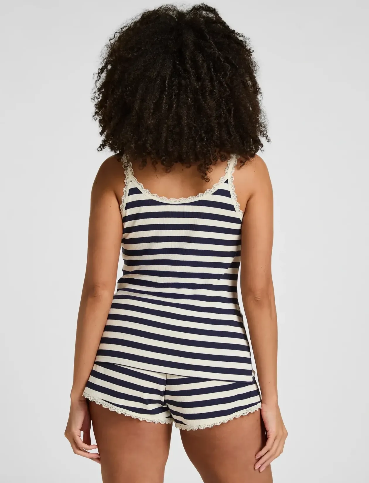 SHORT JERSEY RIB LACE STRIPE - Shorts