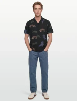 Short-sleeved Cuban Shirt - Kortærmede