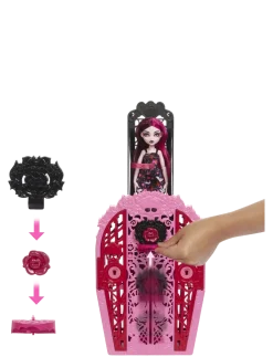 Skulltimate Secrets Garden Mysteries Playset, Draculaura Doll with 19+ Surprises - Dukker
