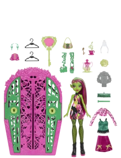 Skulltimate Secrets Garden Mysteries Playset, Venus McFlytrap Doll with 19+ Surprises - Dukker