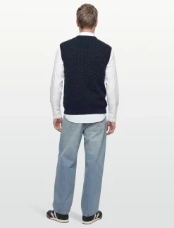 SKYLINE SWEATER VEST BASKETWEA - Strikveste