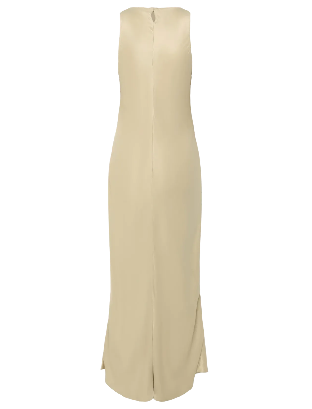 Sleeveless Fitted Satin Dress - Maxikjoler