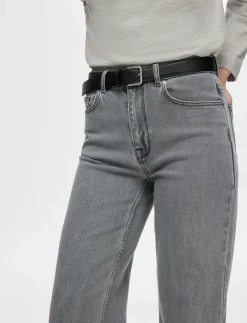 SLFALICE HW WID LONG ELOISE GRE JEA NOOS - Brede jeans
