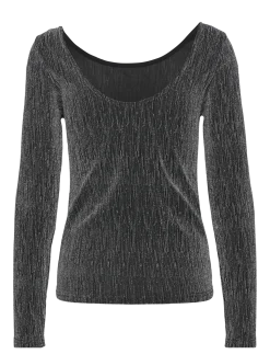 SLFANITA LS LOW BACK TOP - Langærmede toppe