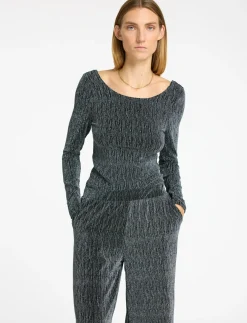 SLFANITA LS LOW BACK TOP - Langærmede toppe
