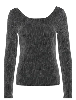 SLFANITA LS LOW BACK TOP - Langærmede toppe