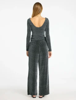 SLFANITA LS LOW BACK TOP - Langærmede toppe