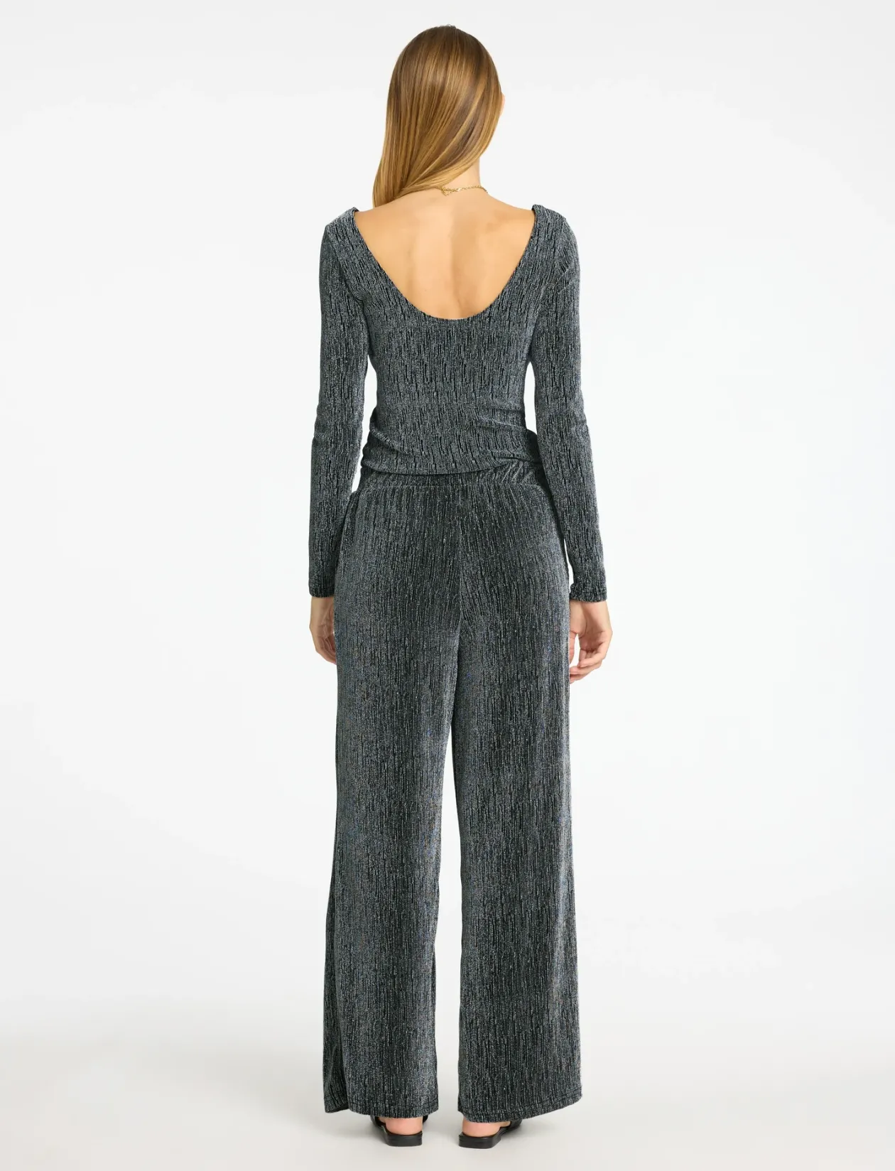 SLFANITA LS LOW BACK TOP - Langærmede toppe