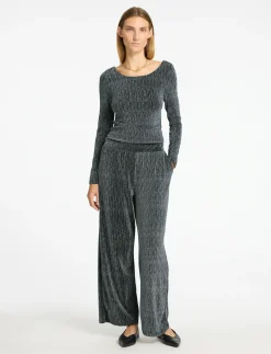 SLFANITA LS LOW BACK TOP - Langærmede toppe