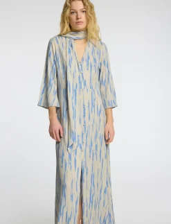 SLFBAELA 3/4 AOP ANKLE DRESS B - Midi kjoler