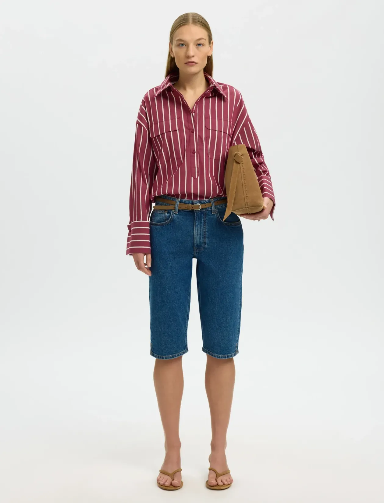 SLFBEA OVERSIZE LS SHIRT B - Langærmede