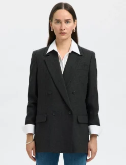 SLFELIN WOOL BLEND BLAZER NOOS - Dobbeltradede blazere