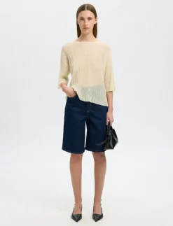 SLFLEA 2/4 KNIT O-NECK - Strik