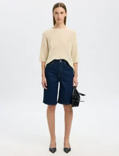 SLFLEA 2/4 KNIT O-NECK - Strik