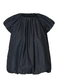 SLFRILLO CAP SLEEVE DENIM TOP - T-shirts
