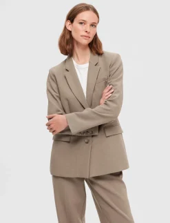 SLFRITA LS CLASSIC BLAZER CAMEL MEL NOOS - Enkeltradede blazere