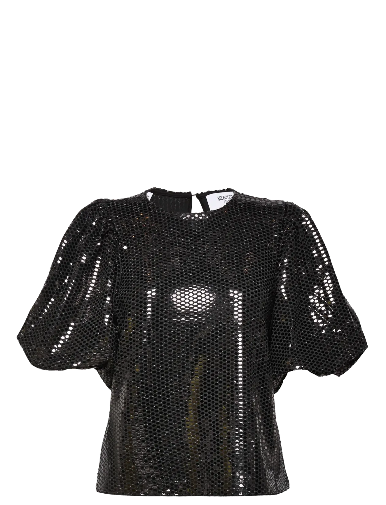 SLFSANDY 2/4 O-NECK TOP B - Kortærmede bluser