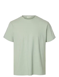 SLHADAM LINEN BLEND SS TEE NOOS - T-Shirts