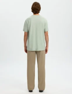 SLHADAM LINEN BLEND SS TEE NOOS - T-Shirts