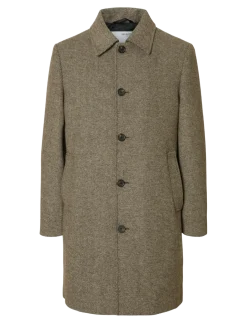 SLHARCHIVE WOOL BLEND CAR COAT - Uldfrakker