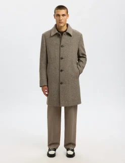 SLHARCHIVE WOOL BLEND CAR COAT - Uldfrakker