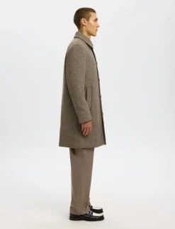 SLHARCHIVE WOOL BLEND CAR COAT - Uldfrakker