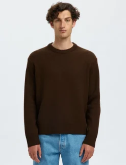 SLHARNE LS KNIT RELAXED WOOL CREW NECK - Rund hals