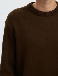 SLHARNE LS KNIT RELAXED WOOL CREW NECK - Rund hals