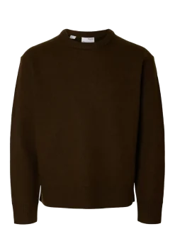 SLHARNE LS KNIT RELAXED WOOL CREW NECK - Rund hals