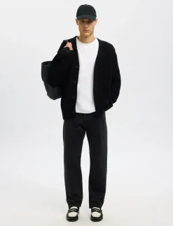 SLHDERECK LS KNIT STRUC RELAXED CARDIGAN - Cardigans