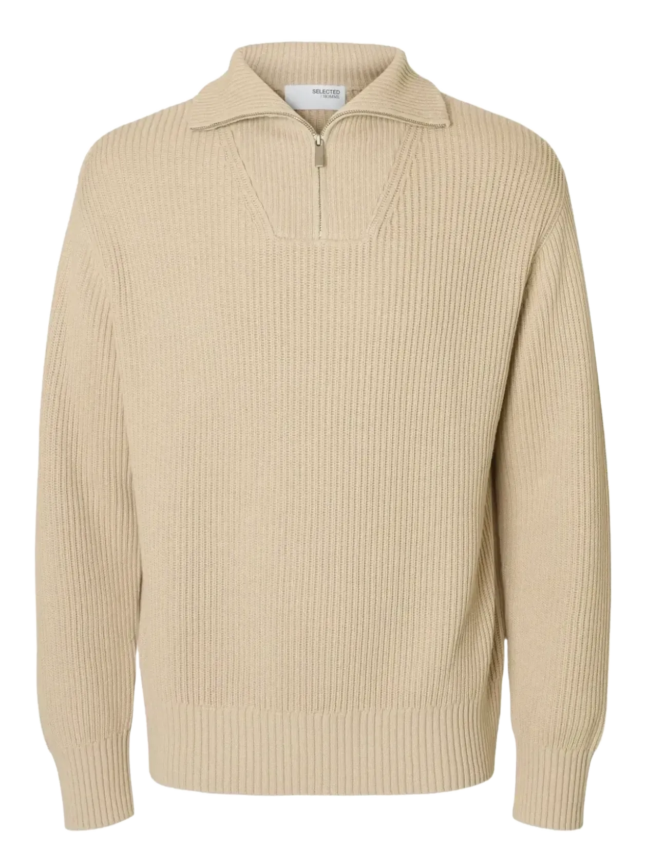 SLHDRY LS KNIT RELAXED HALF ZIP - Strik