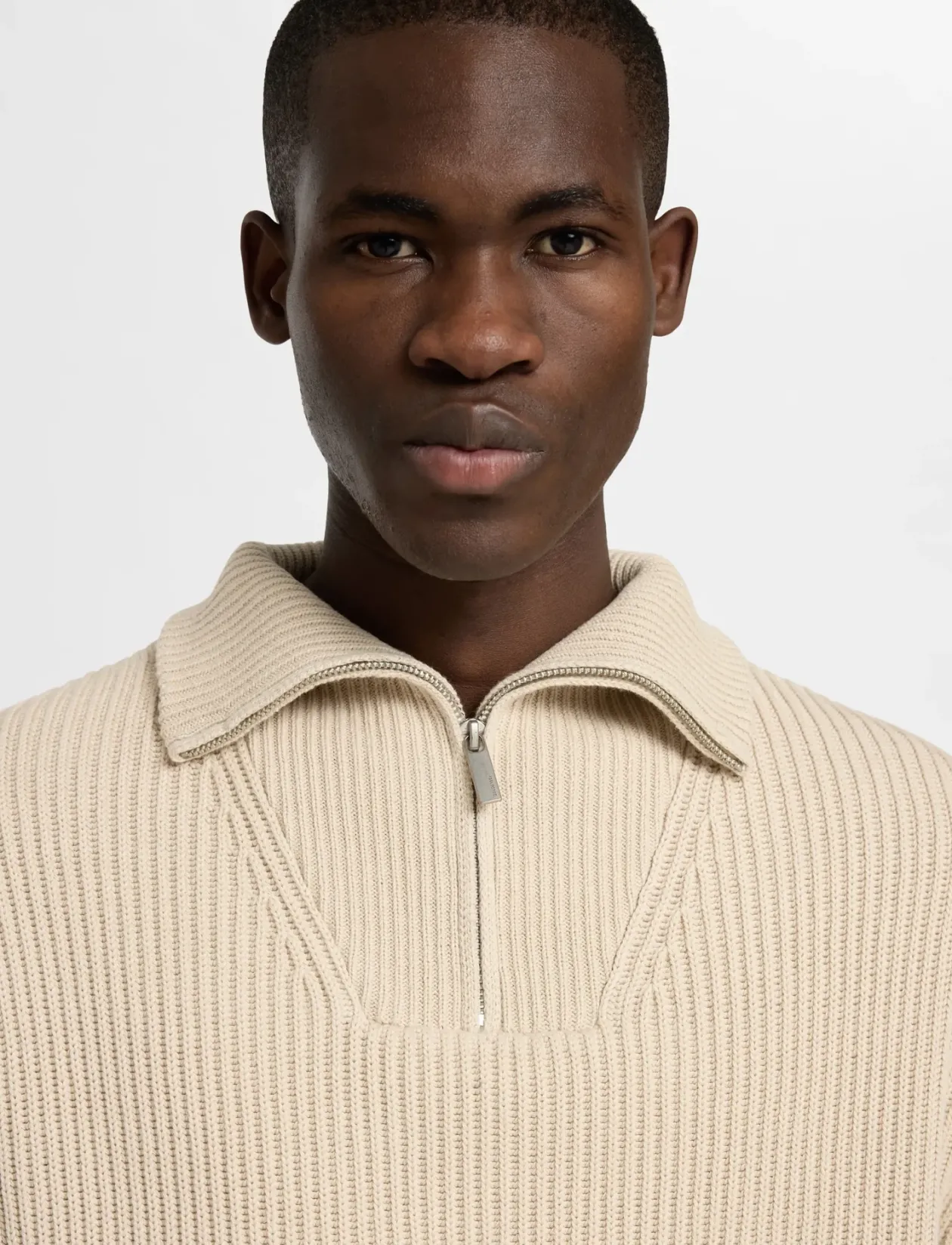 SLHDRY LS KNIT RELAXED HALF ZIP - Strik