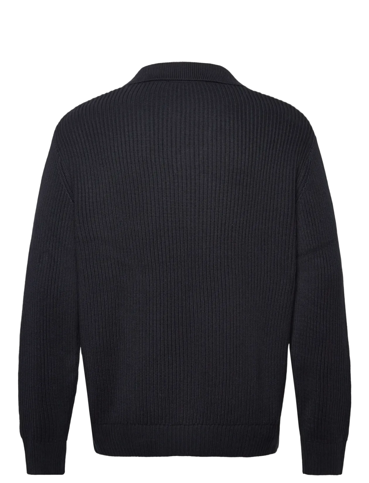 SLHDRY LS KNIT RELAXED OPEN POLO - Polostrik