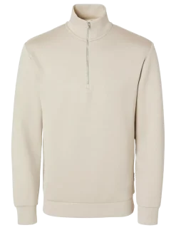 SLHEMANUEL SOFT ZIP HIGH NECK SWEAT NOOS - Sweatshirts