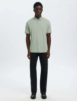 SLHFAVE BUTTON SS POLO NOOS - Kortærmede