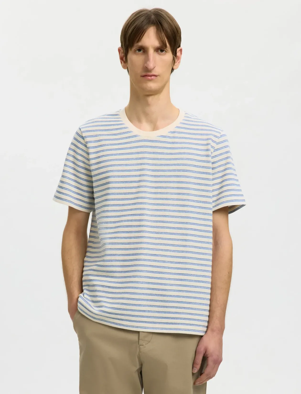 SLHKEVIN STRIPE SS O-NECK TEE - T-Shirts
