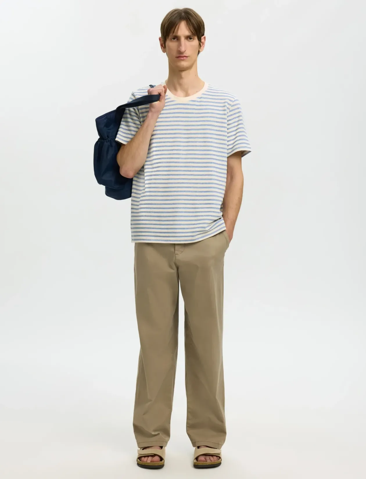 SLHKEVIN STRIPE SS O-NECK TEE - T-Shirts