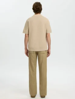 SLHMATTIS SS LINEN BLEND STRUC POLO NOOS - Kortærmede