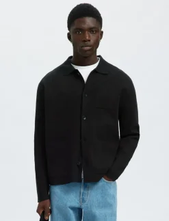 SLHMIKE LIGHT RELAXED POLO CARDIGAN NOOS - Cardigans