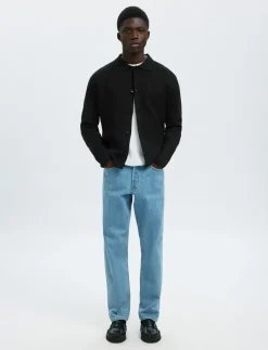 SLHMIKE LIGHT RELAXED POLO CARDIGAN NOOS - Cardigans