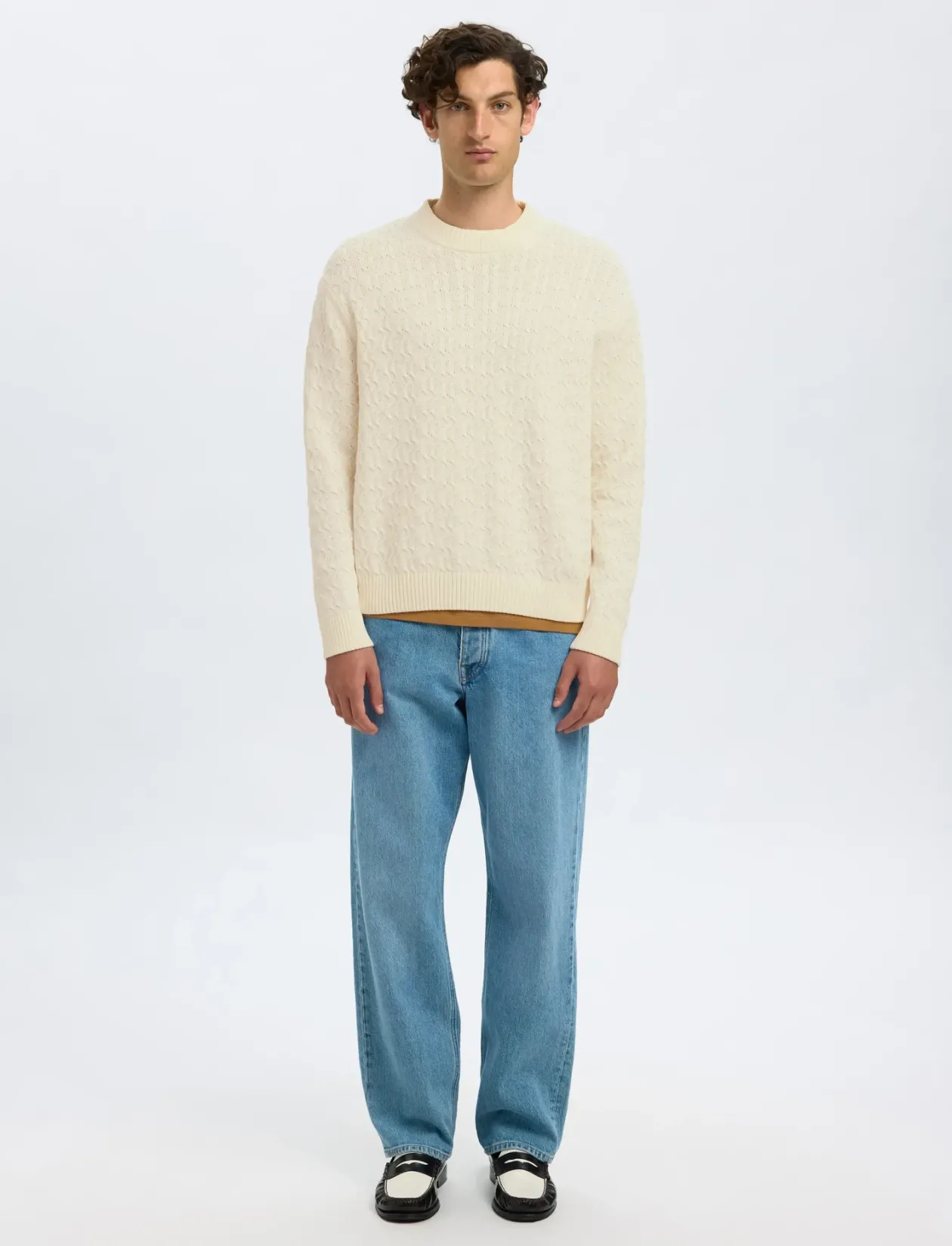 SLHPHILIP LS KNIT RELAXED CREW NECK - Rund hals