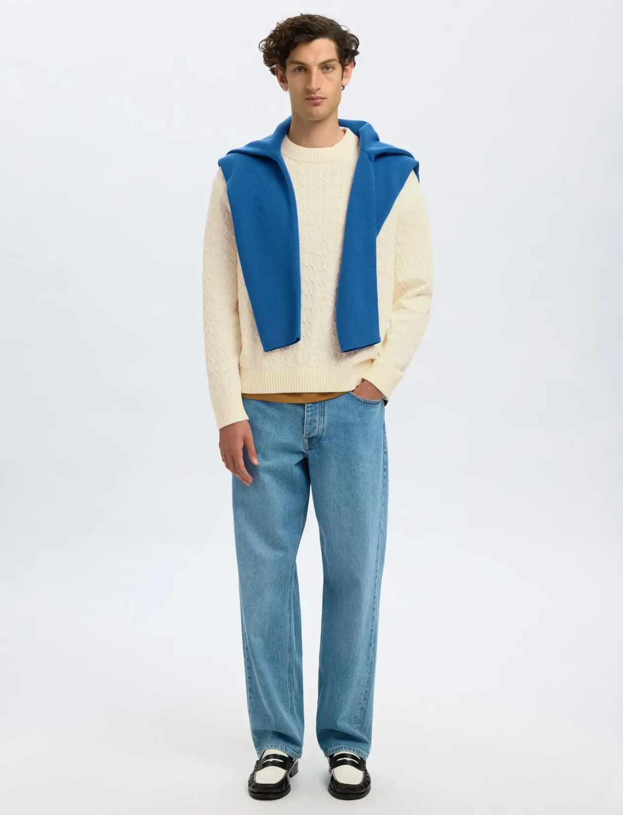 SLHPHILIP LS KNIT RELAXED CREW NECK - Rund hals