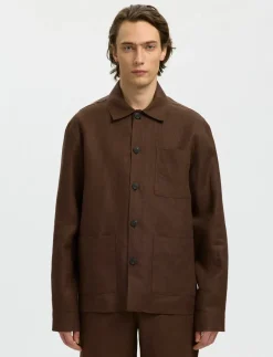 SLHREGBAIRD LINEN OVERSHIRT RESORT - Jakker og frakker
