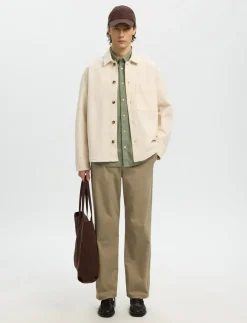SLHREGULAR-JAKE SUM ECRU 611 DNM OVS - Jakker og frakker